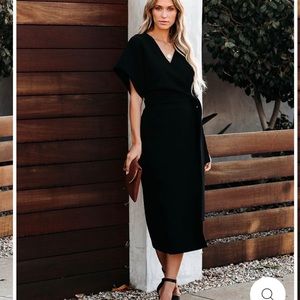 Black wrap dress
